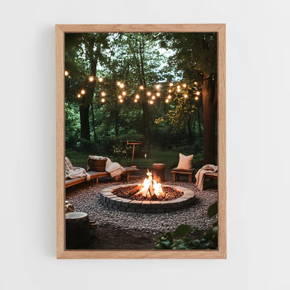 ap-fire pit-12 cadre Bois clair