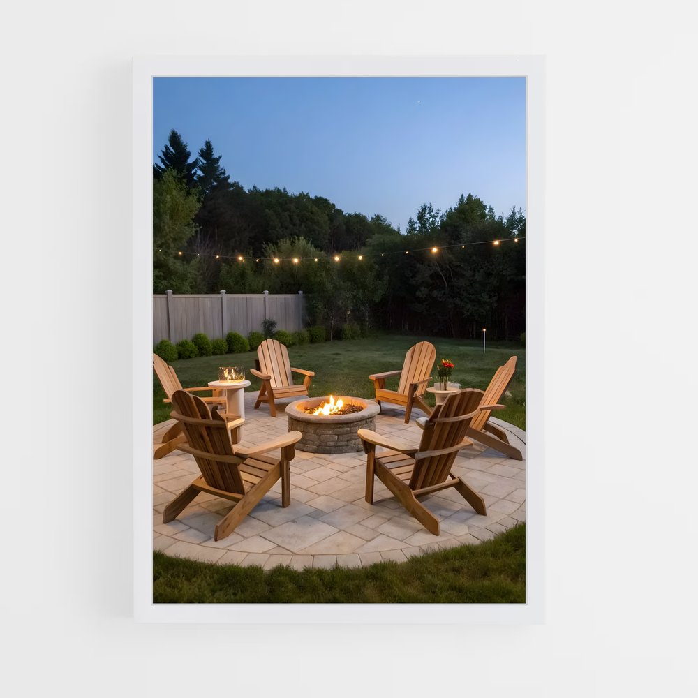 ap-fire pit-13 cadre Blanc