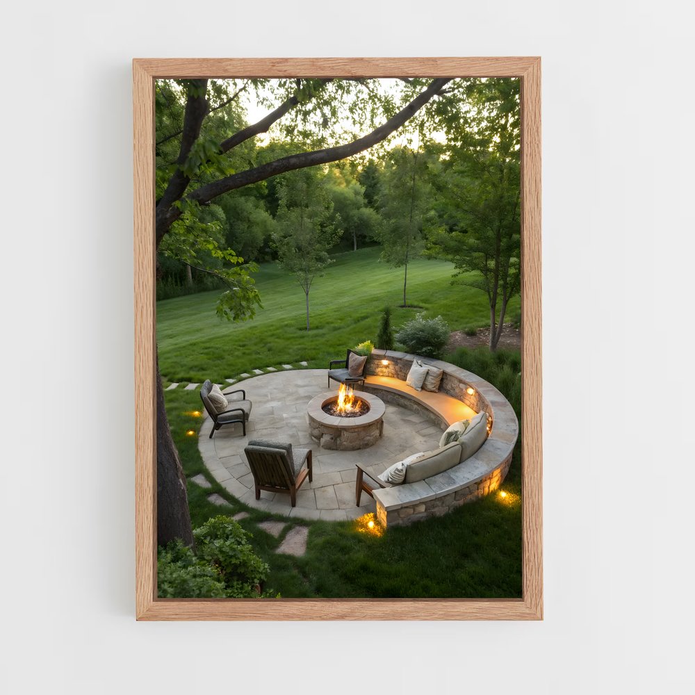 ap-fire pit-2 cadre Bois clair