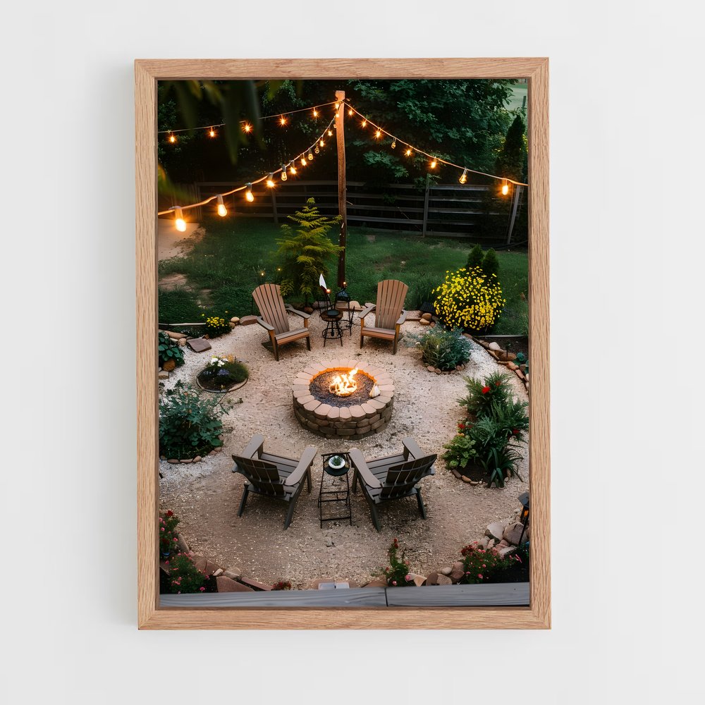 ap-fire pit-3 cadre Bois clair