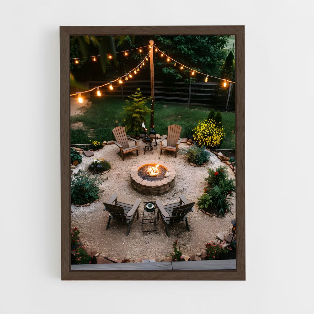 ap-fire pit-3 cadre Bois foncé