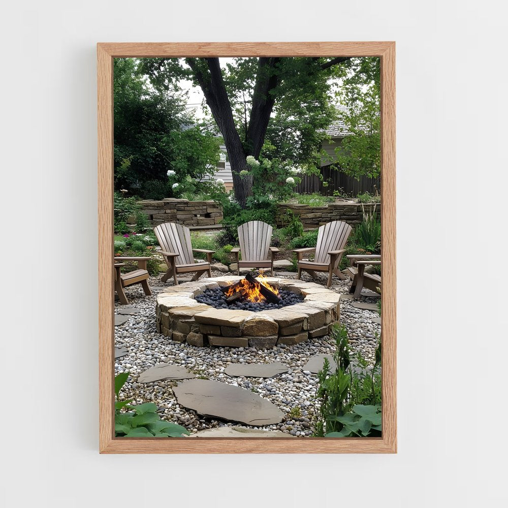 ap-fire pit-4 cadre Bois clair