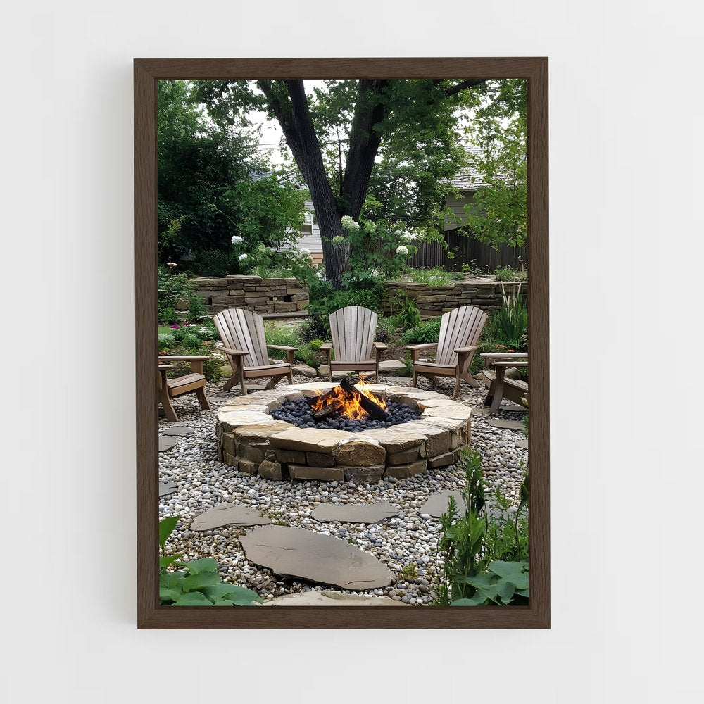 ap-fire pit-4 cadre Bois foncé