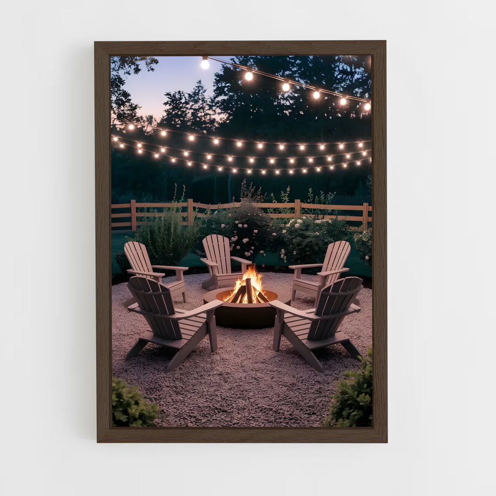 ap-fire pit-5 cadre Bois foncé