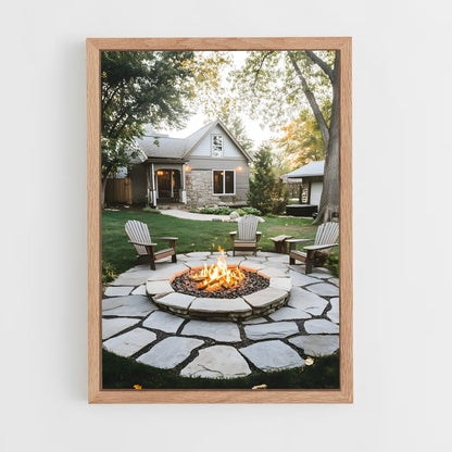 ap-fire pit-6 cadre Bois clair