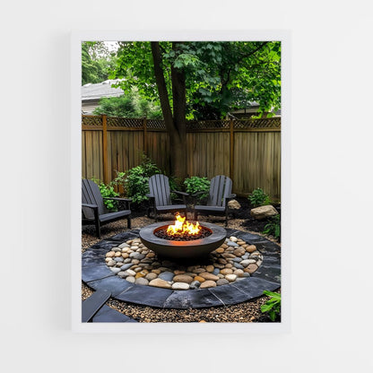 ap-fire pit-7 cadre Blanc