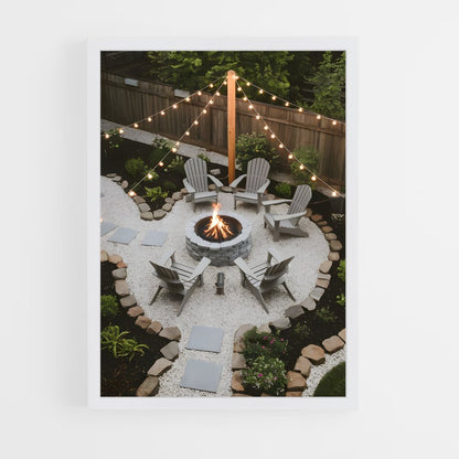 ap-fire pit-8 cadre Blanc