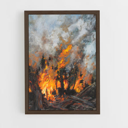 ap-flame-4 cadre Bois foncé