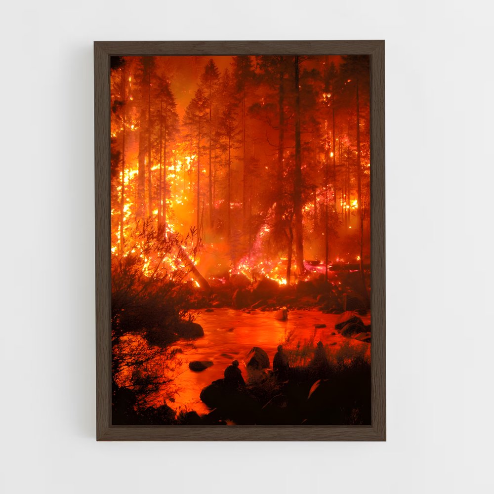 ap-flame-6 cadre Bois foncé