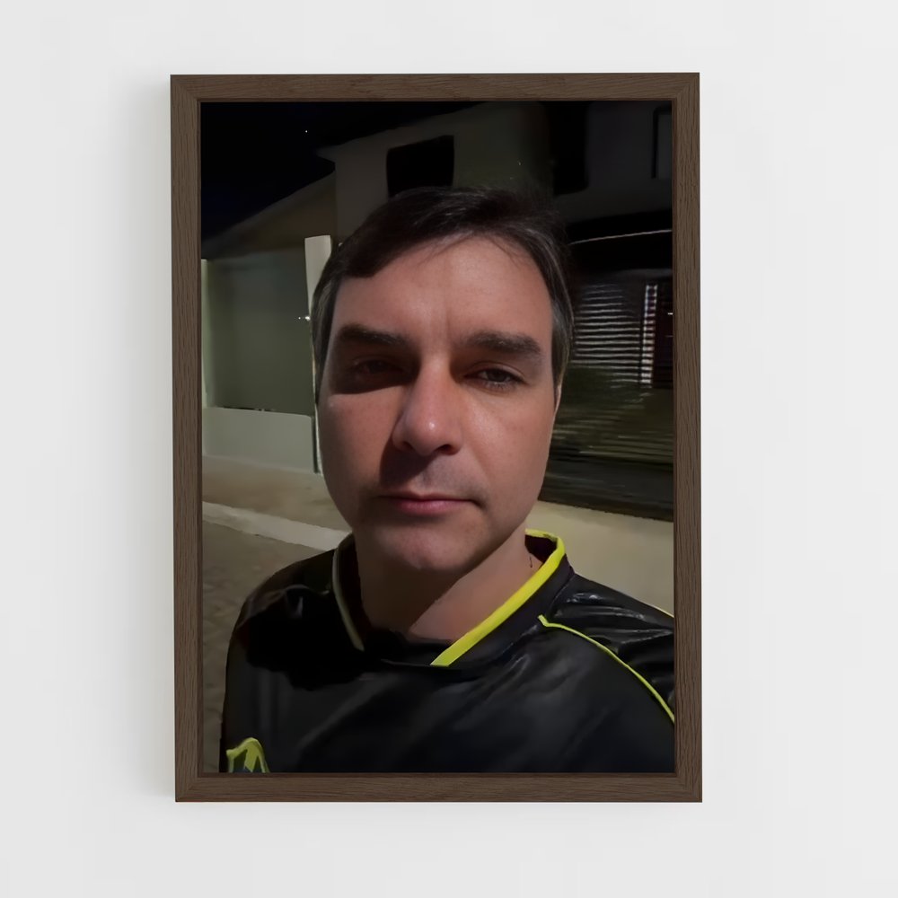ap-flavio bolsonaro-1 cadre Bois foncé
