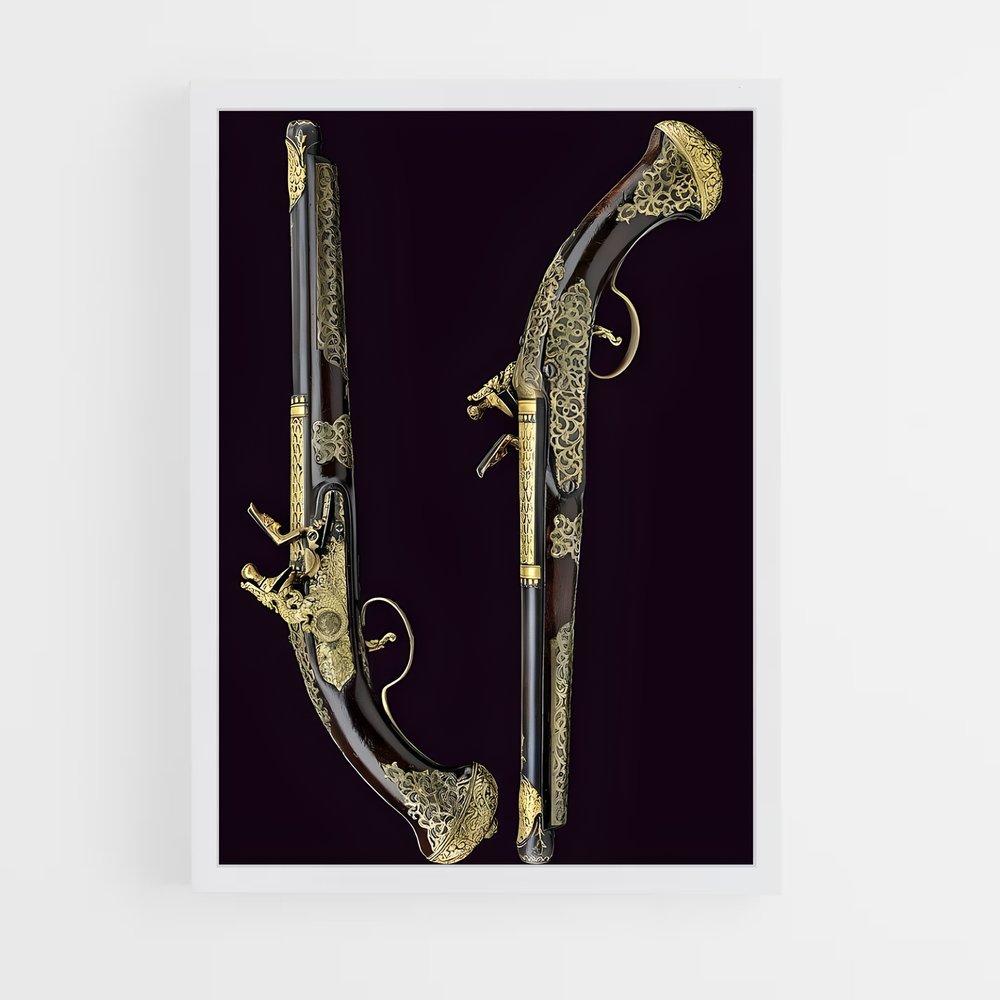 ap-flintlock pistol-2 cadre Blanc