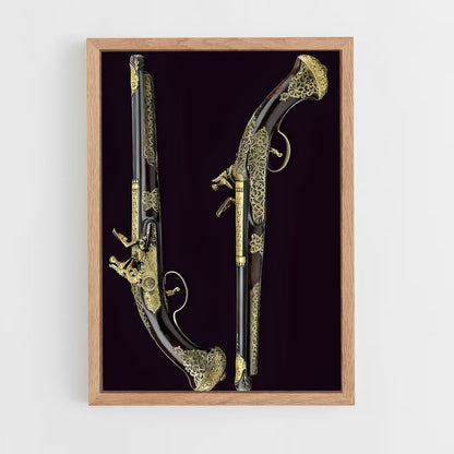 ap-flintlock pistol-2 cadre Bois clair