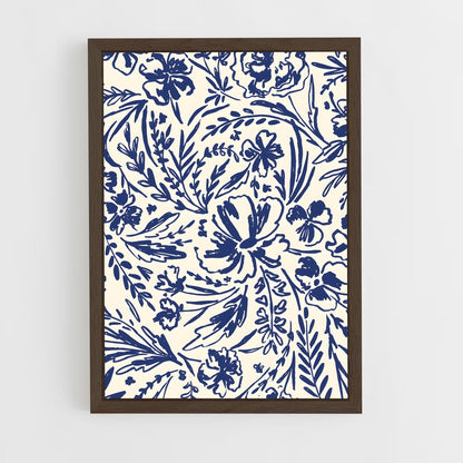 ap-floral patterns-1 cadre Bois foncé
