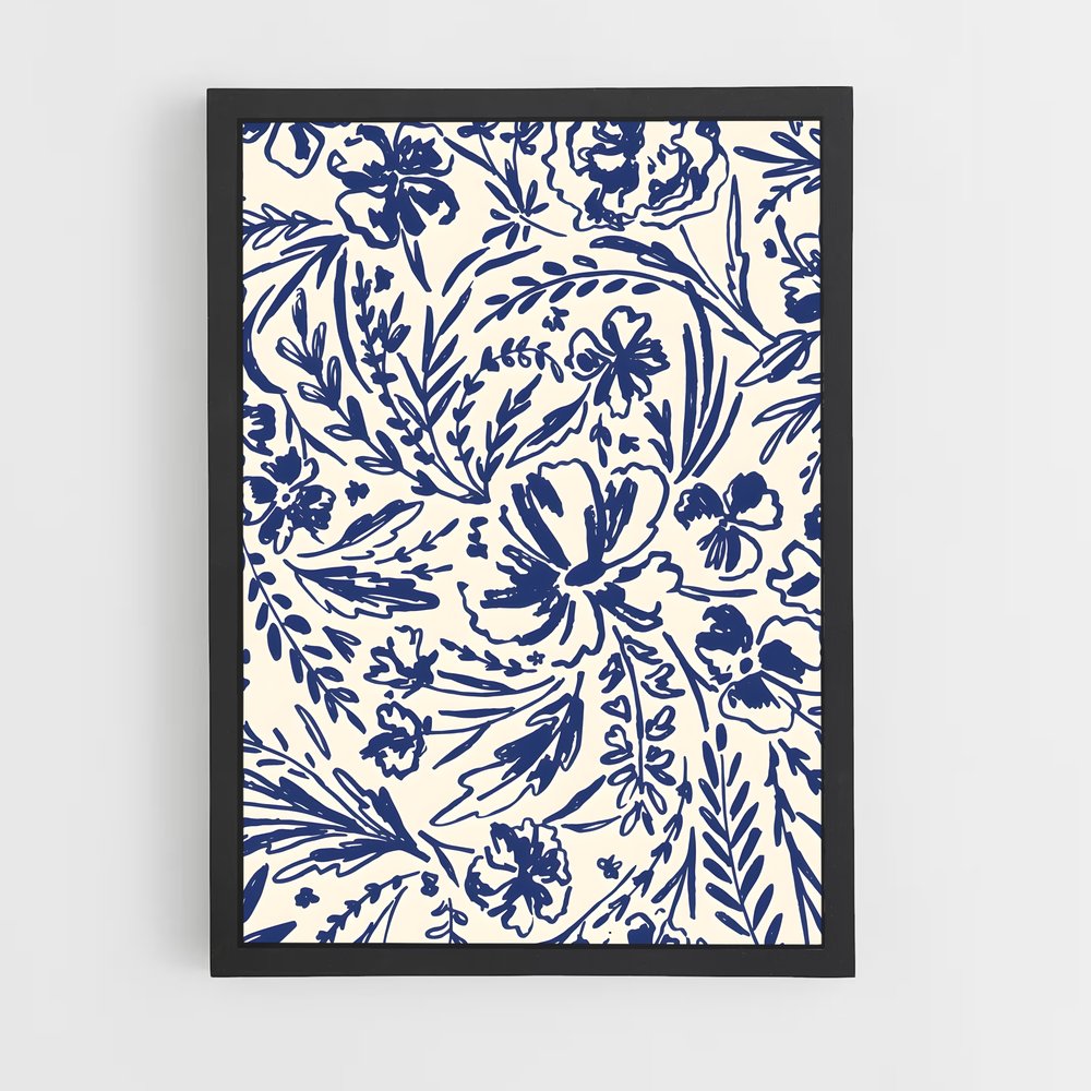 ap-floral patterns-1 cadre Noir