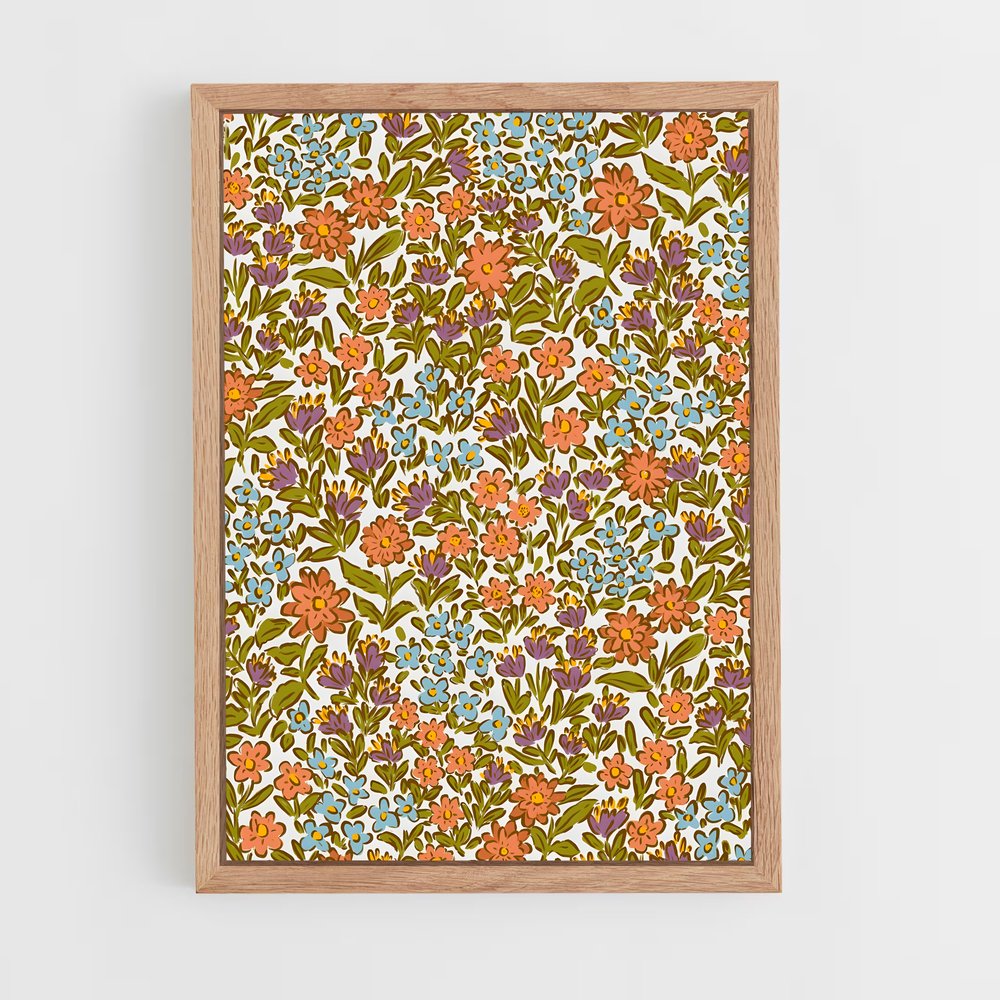 ap-floral patterns-11 cadre Bois clair