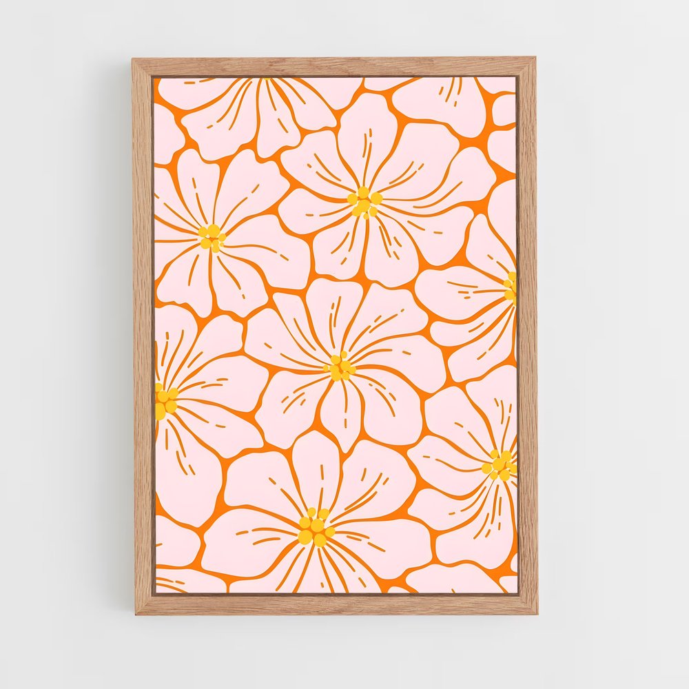 ap-floral patterns-12 cadre Bois clair