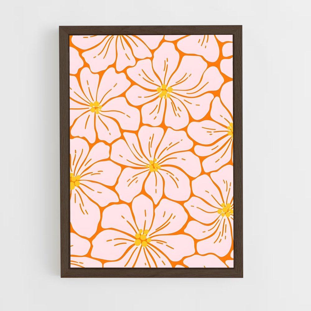 ap-floral patterns-12 cadre Bois foncé