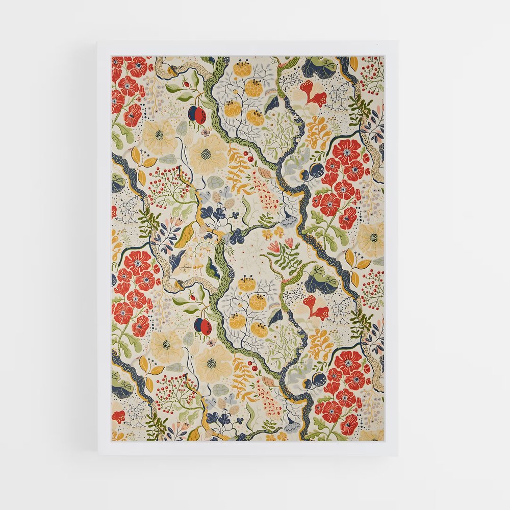 ap-floral patterns-13 cadre Blanc
