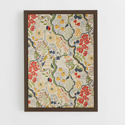 ap-floral patterns-13 cadre Bois foncé