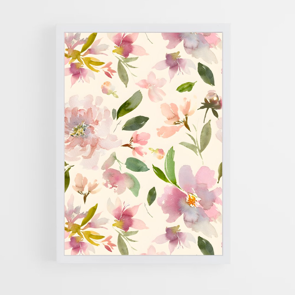 ap-floral patterns-14 cadre Blanc