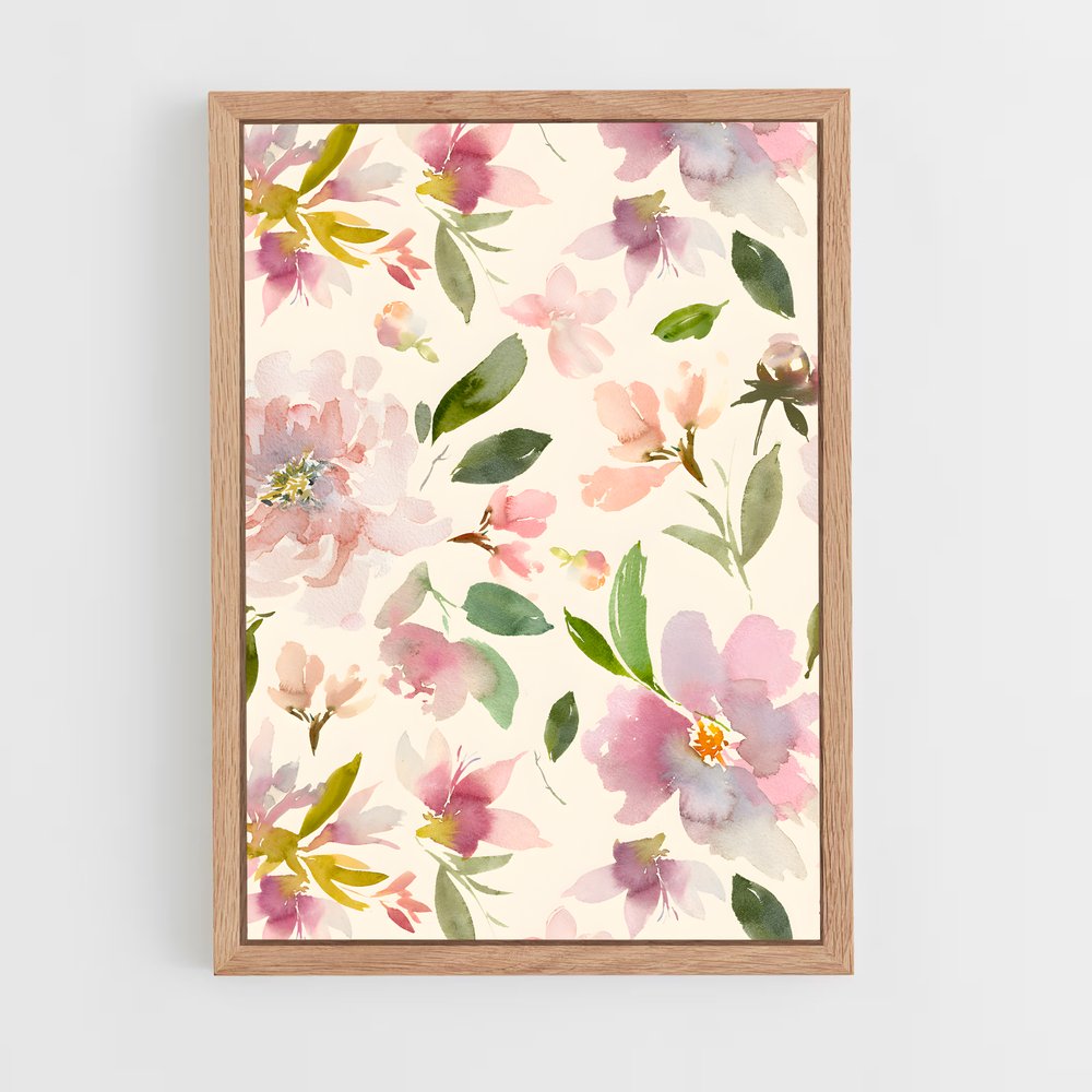 ap-floral patterns-14 cadre Bois clair