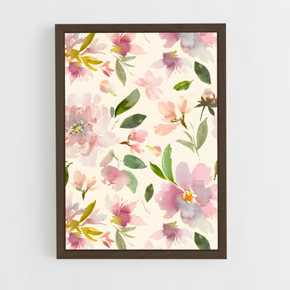 ap-floral patterns-14 cadre Bois foncé