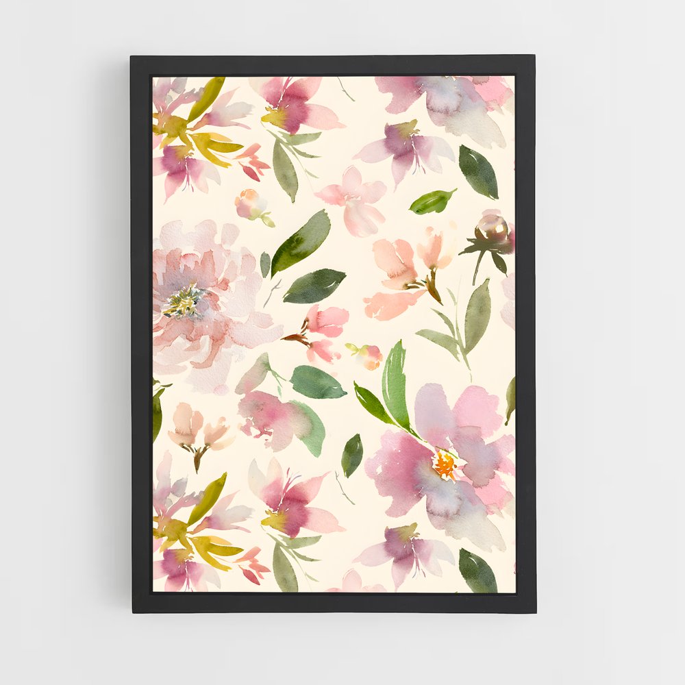 ap-floral patterns-14 cadre Noir
