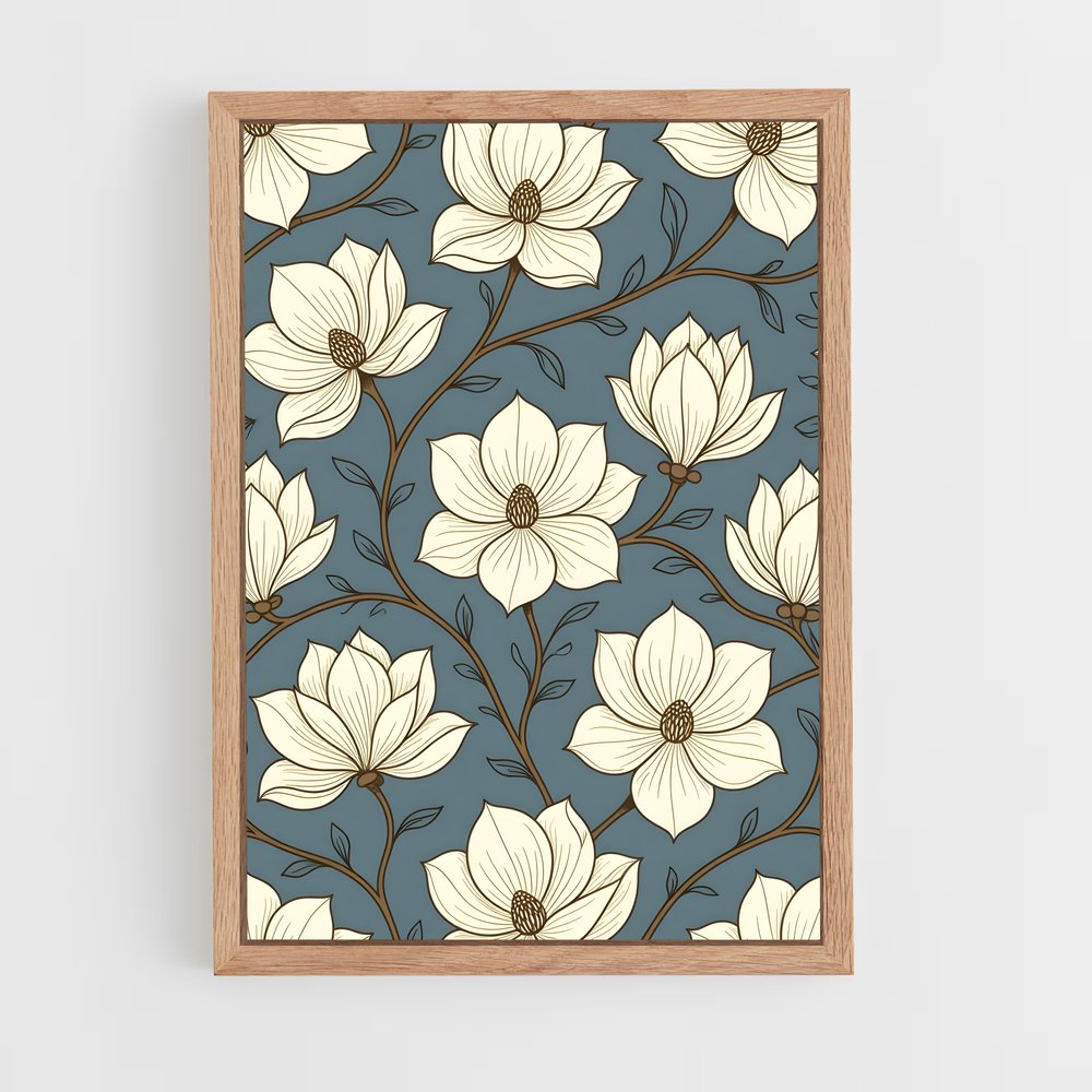 ap-floral patterns-2 cadre Bois clair