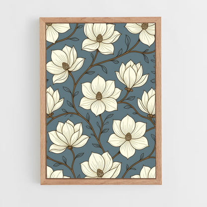 ap-floral patterns-2 cadre Bois clair