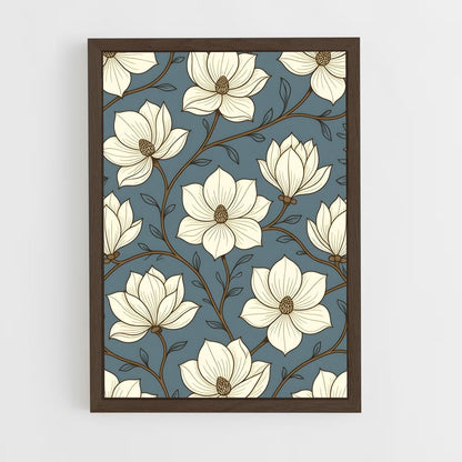 ap-floral patterns-2 cadre Bois foncé