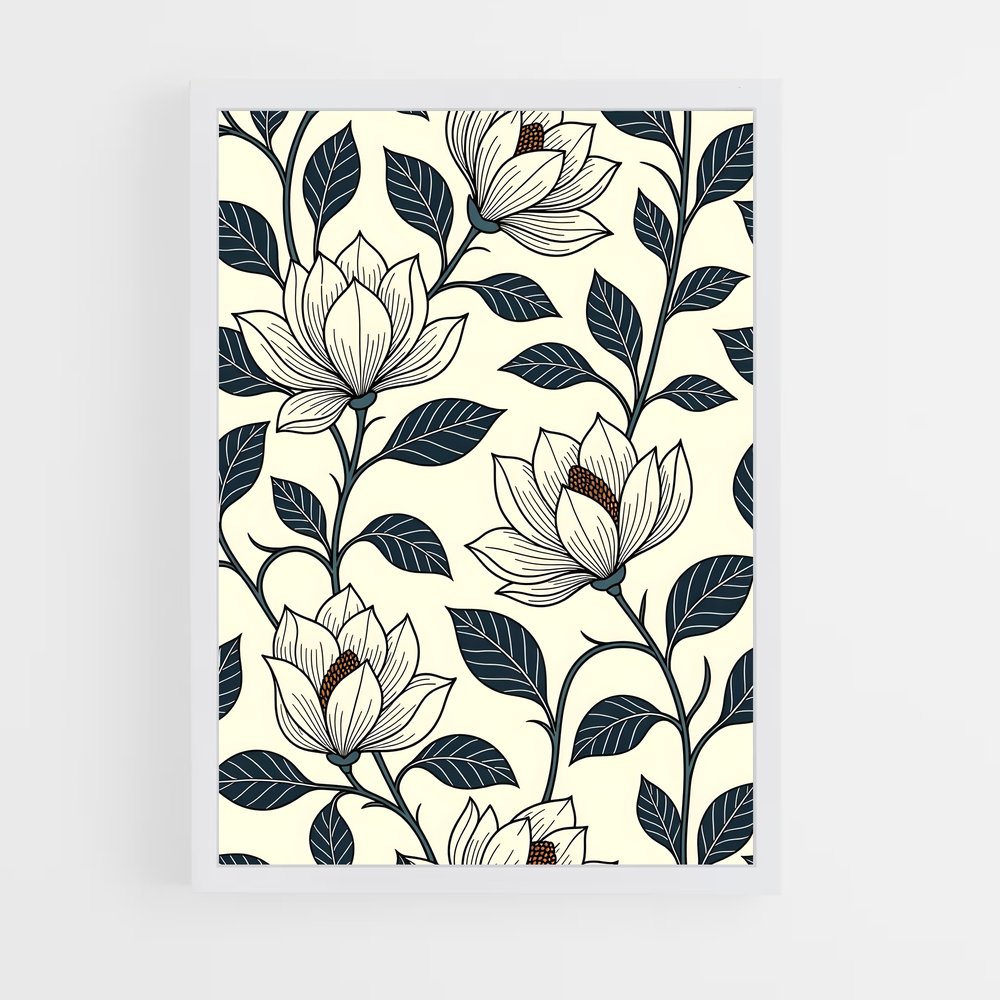 ap-floral patterns-5 cadre Blanc