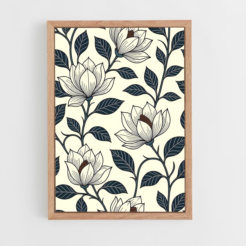 ap-floral patterns-5 cadre Bois clair