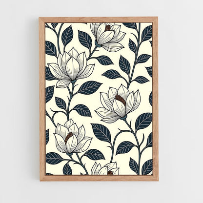 ap-floral patterns-5 cadre Bois clair
