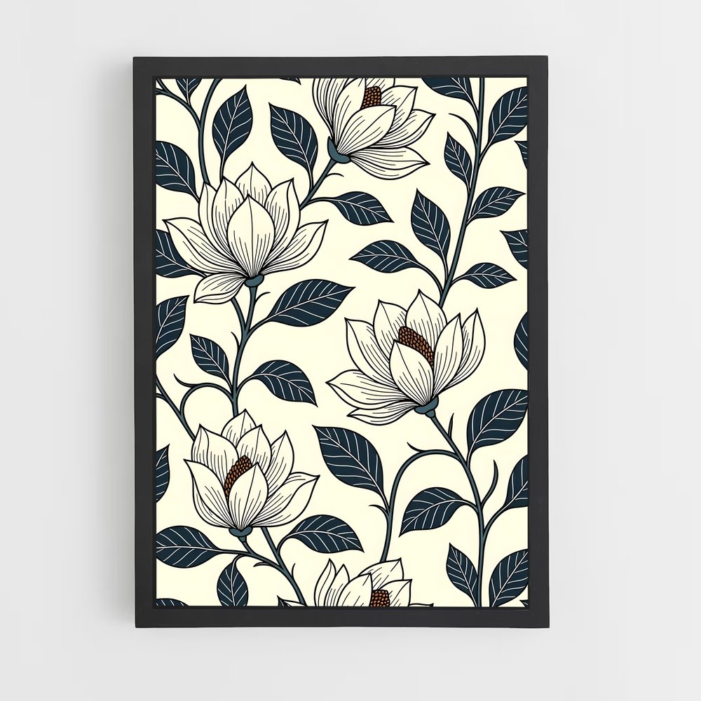 ap-floral patterns-5 cadre Noir