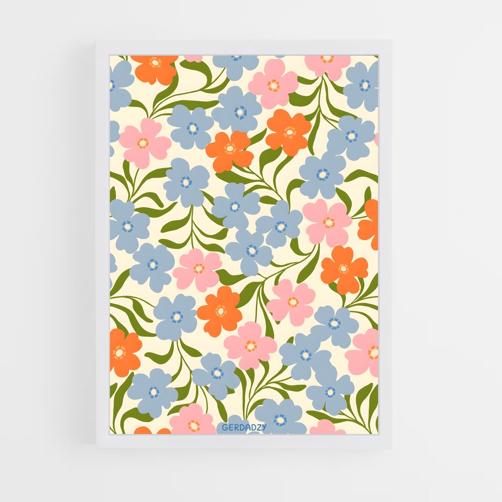 ap-floral patterns-7 cadre Blanc