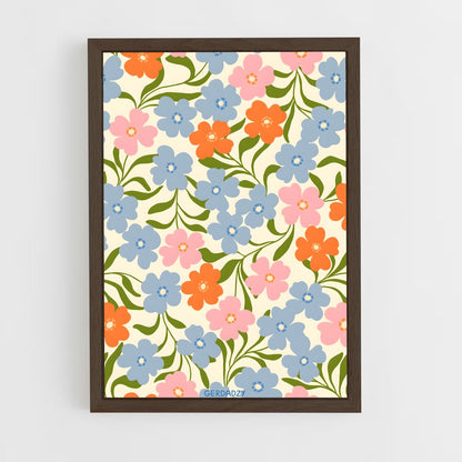 ap-floral patterns-7 cadre Bois foncé