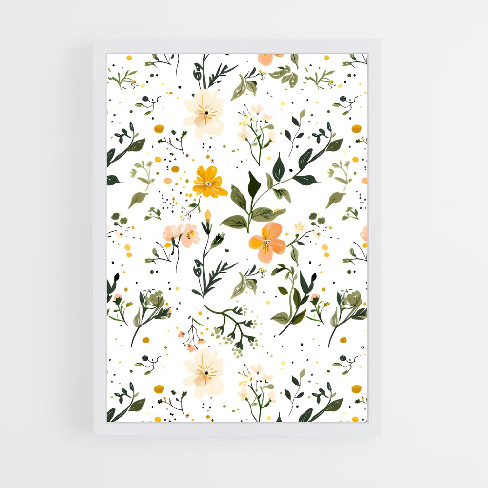 ap-floral patterns-9 cadre Blanc