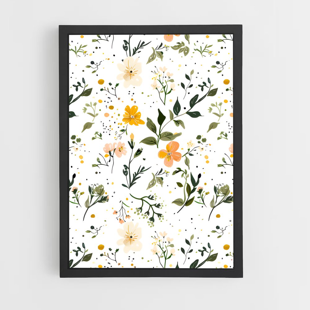 ap-floral patterns-9 cadre Noir
