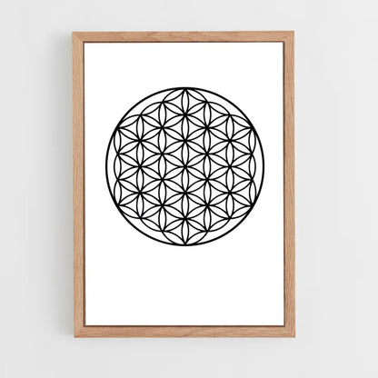 ap-flower of life-1 cadre Bois clair