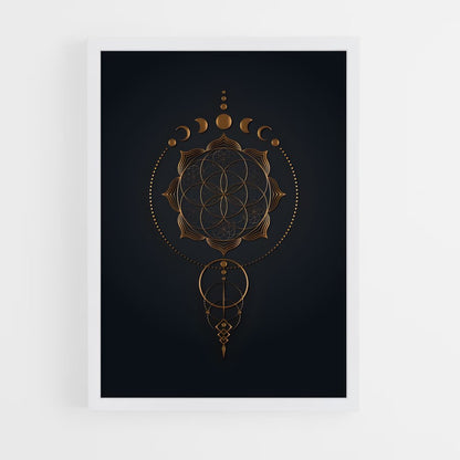 ap-flower of life-3 cadre Blanc