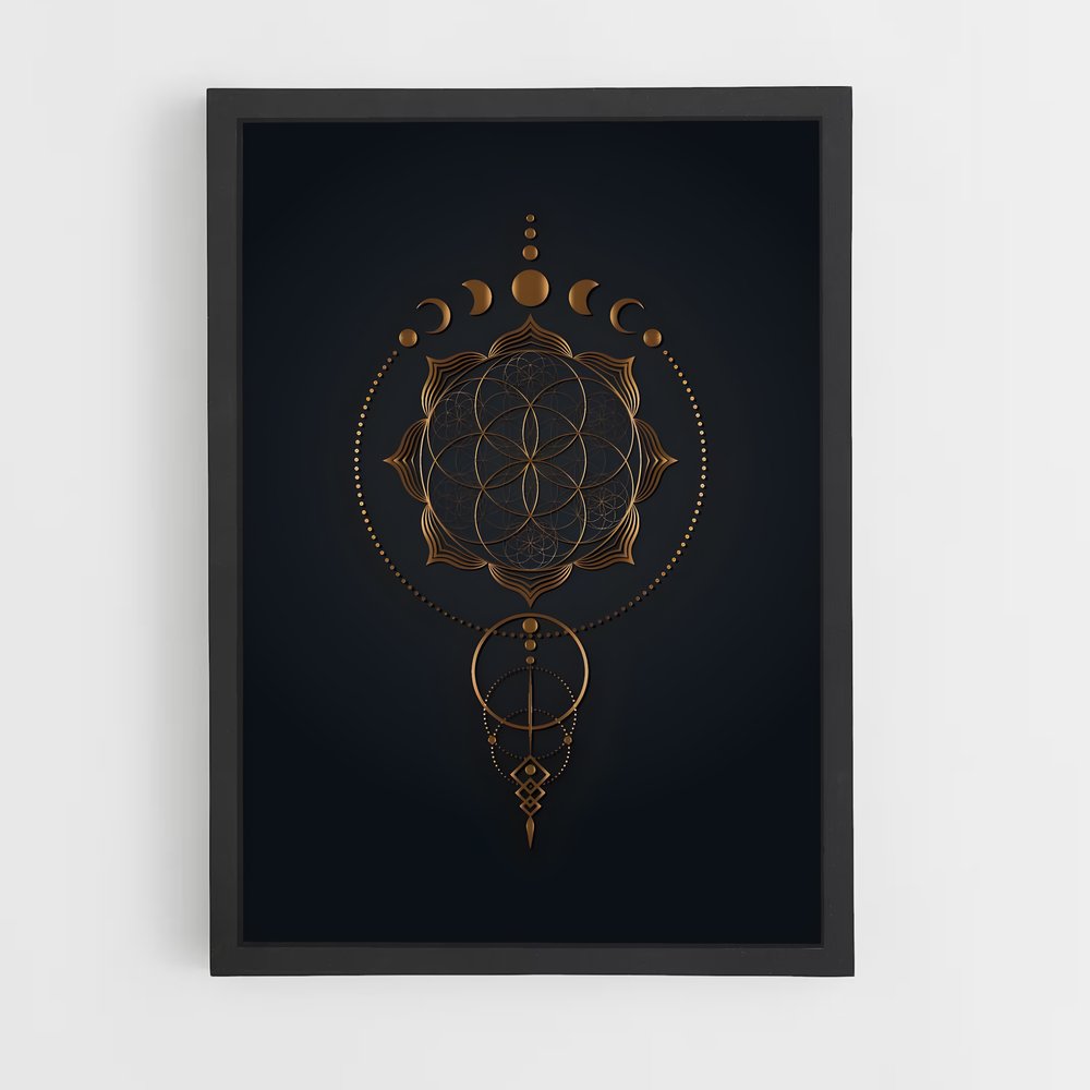 ap-flower of life-3 cadre Noir