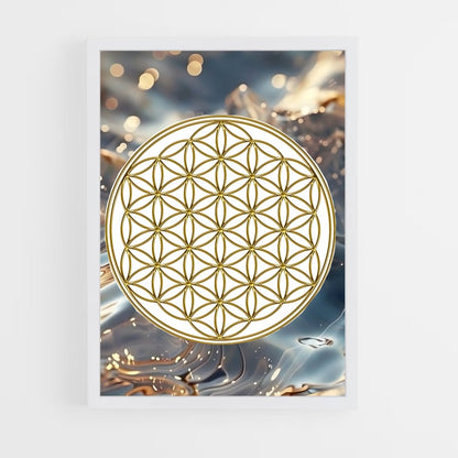 ap-flower of life-4 cadre Blanc