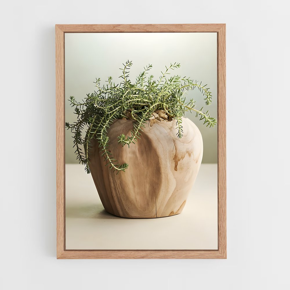 ap-flower pot-11 cadre Bois clair