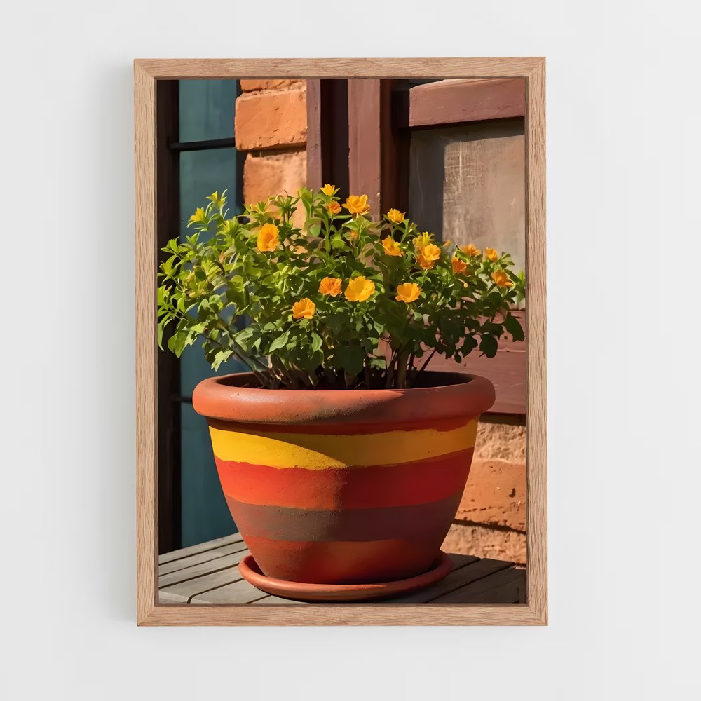 ap-flower pot-2 cadre Bois clair