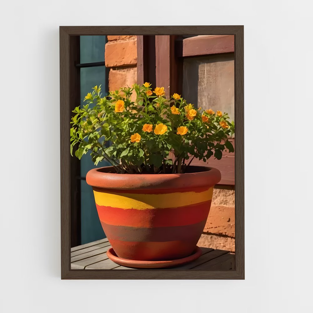 ap-flower pot-2 cadre Bois foncé