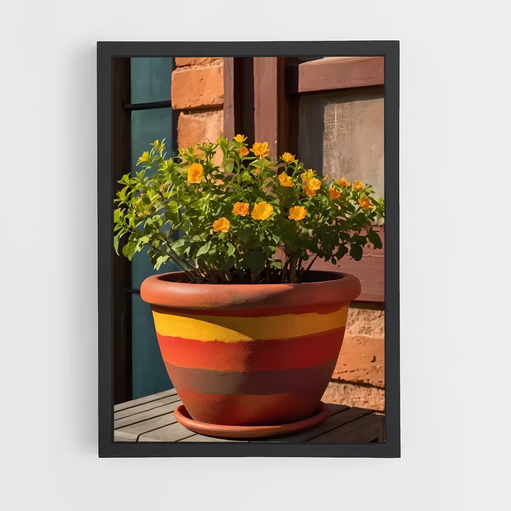 ap-flower pot-2 cadre Noir