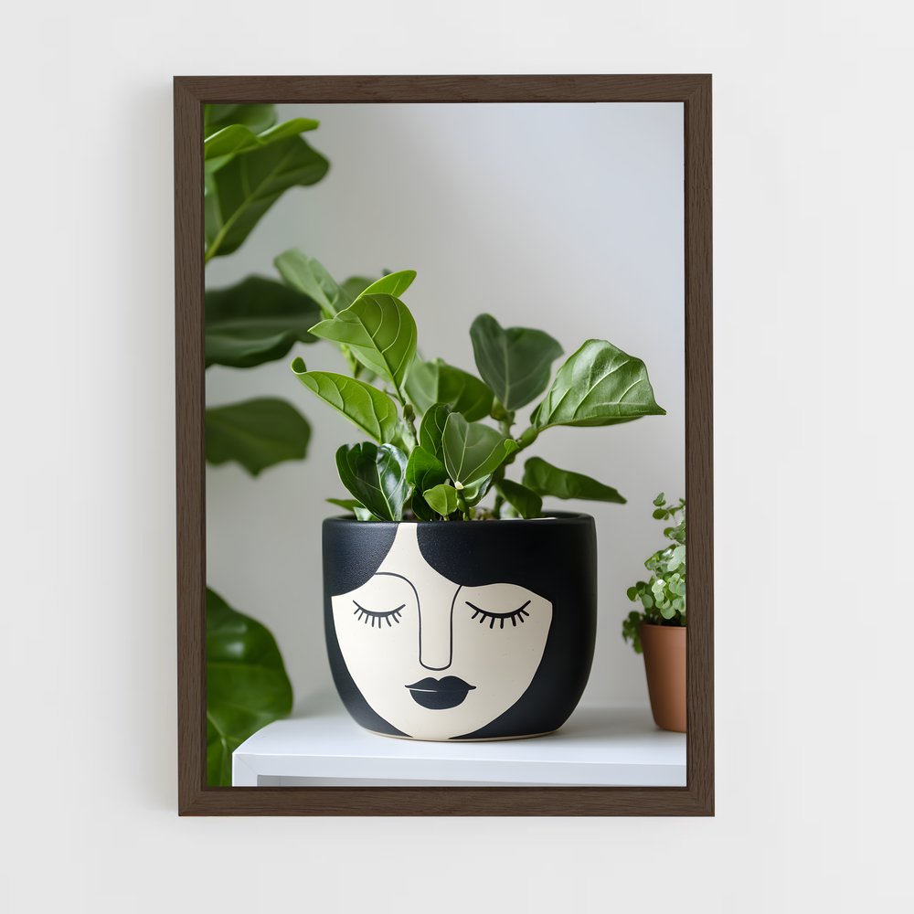 ap-flower pot-4 cadre Bois foncé