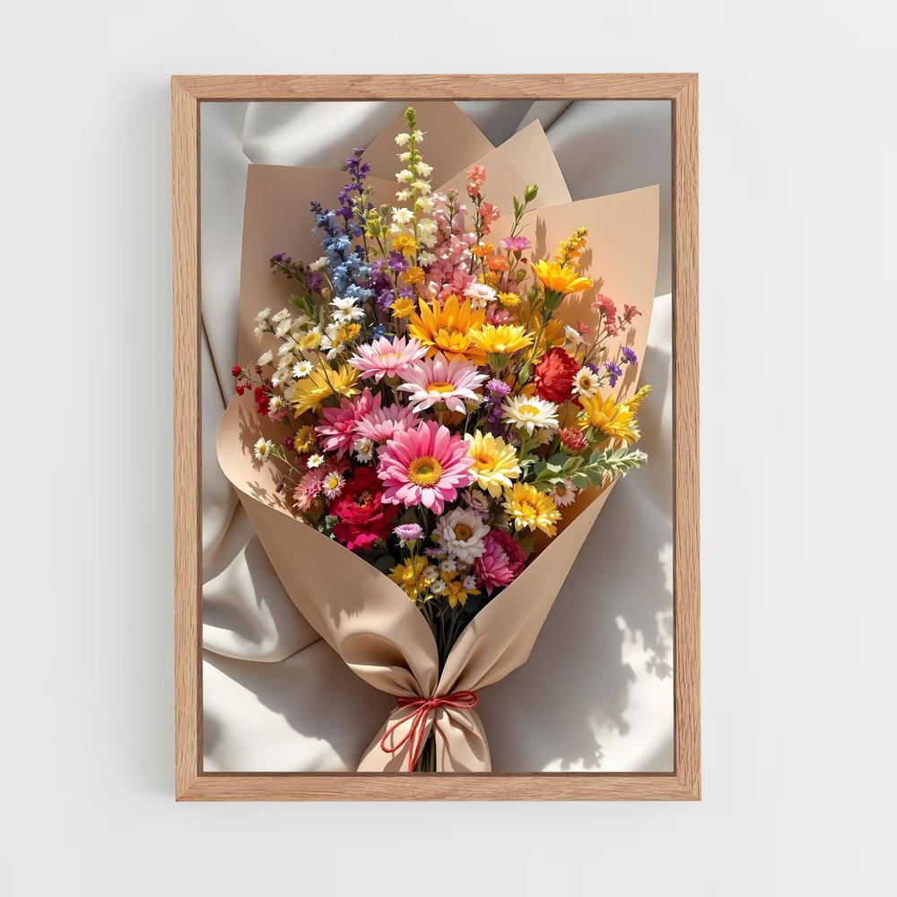 ap-flowers-1 cadre Bois clair