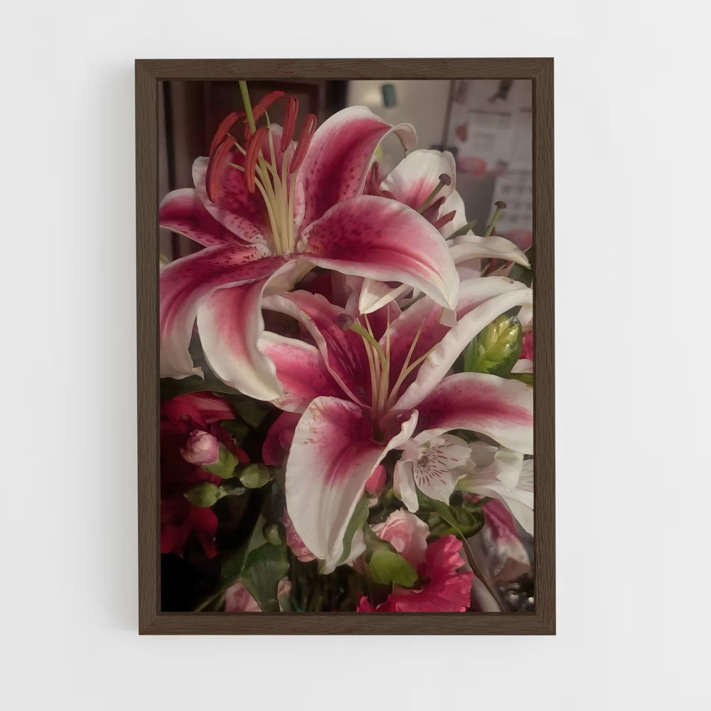 ap-flowers-3 cadre Bois foncé