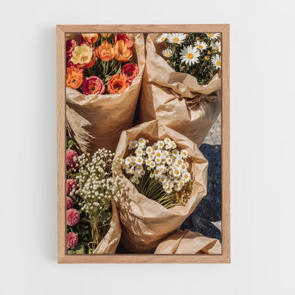 ap-flowers-4 cadre Bois clair